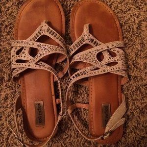 Silver Jeweled Sandals